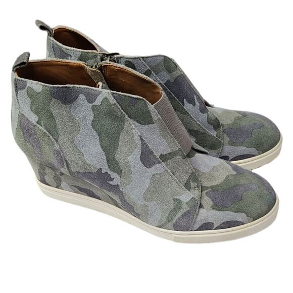 Linea Paolo Felicia Women's Platform Wedge Sneaker‎ Camouflage Size 9.5 - Picture 1 of 15